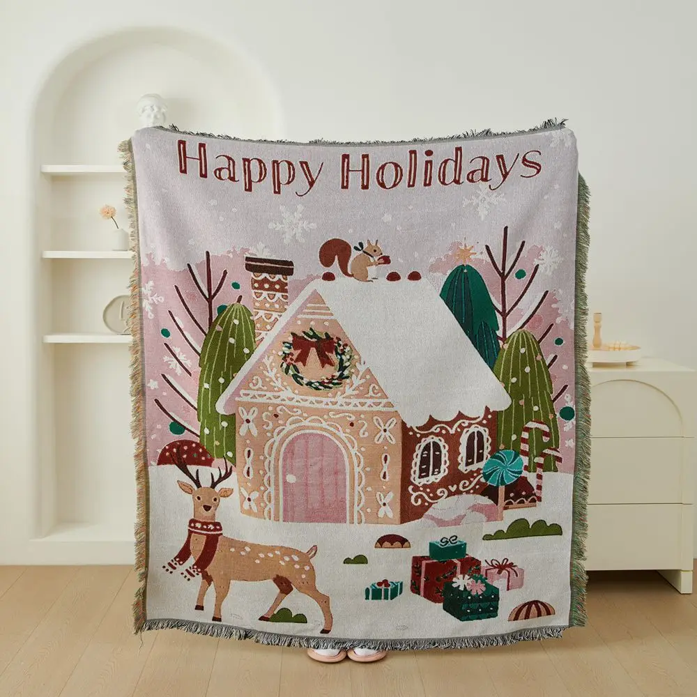 Boho Style Multifunctional Throw Christmas Tapestry Picnic Mat All Season Sofa Blanket Knitted Decorative
Boho Style Multifunctional Throw Christmas Tapestry Picnic Mat All Season Sofa Blanket Knitted Decorative