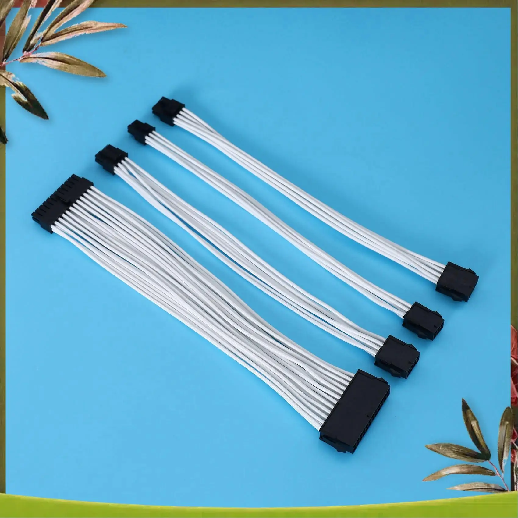 New-2X Basic Extension Cable Kit, 2Pcs Atx 24Pin/Eps 4+4Pin/Pci-E 8Pin/Pci-E 6Pin Power Extension Cable
New-2X Basic Extension Cable Kit, 2Pcs Atx 24Pin/Eps 4+4Pin/Pci-E 8Pin/Pci-E 6Pin Power Extension Cable