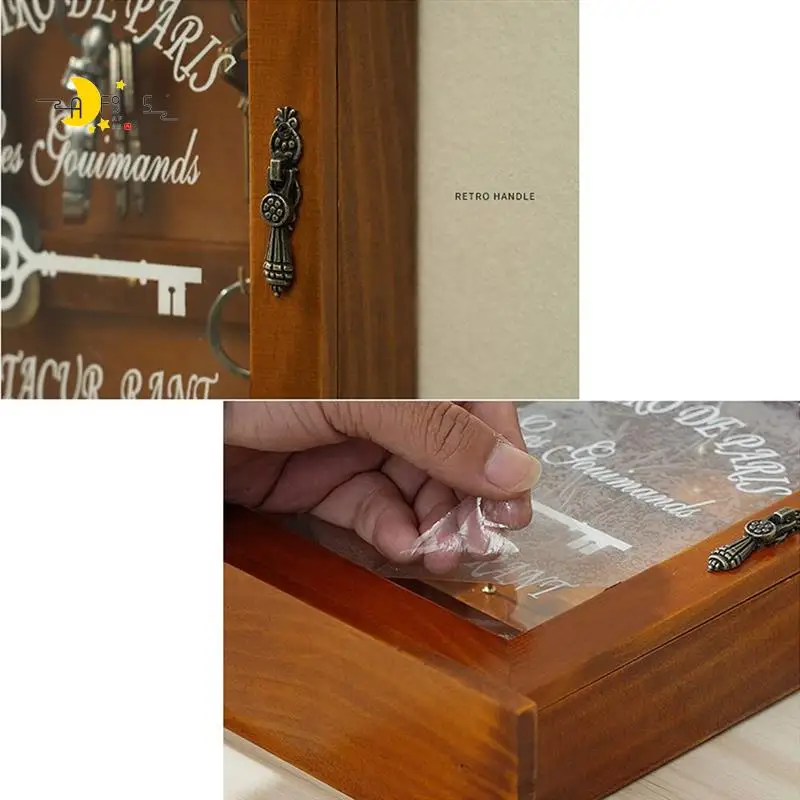 AF95-Wooden Key Box, Retro, Wall, Key Cabinet With Magnetic Door, Durable Solid Wood Storage With 6 Hooks
AF95-Wooden Key Box, Retro, Wall, Key Cabinet With Magnetic Door, Durable Solid Wood Storage With 6 Hooks
