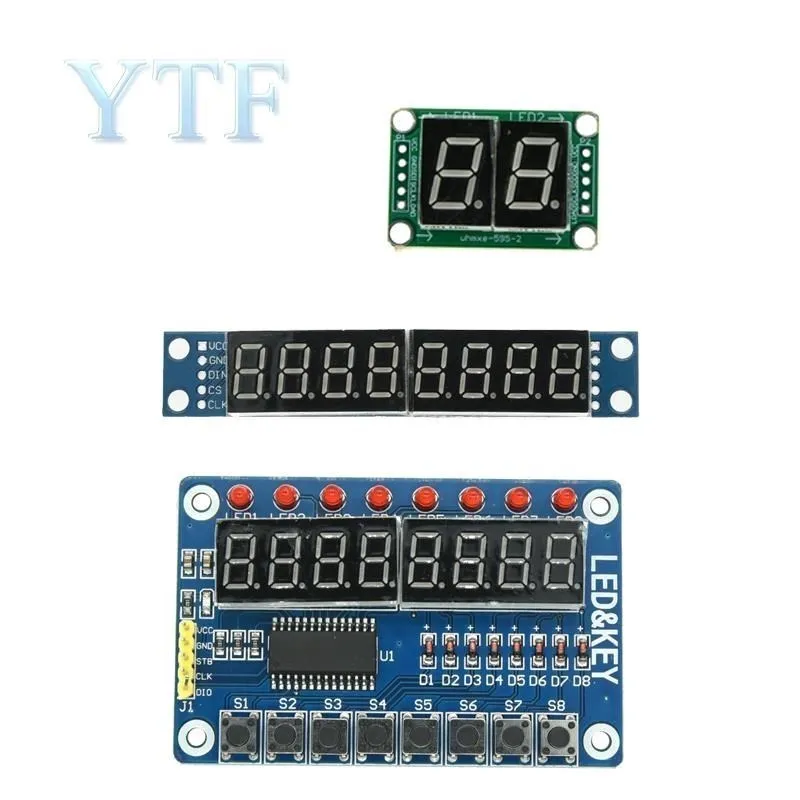 TM1637 4 Bits/TM1638/MAX7219 8 bit Digital LED Display Module 7 Segment 0.36Inch Clock RED Anode Tube Four Serial Driver
TM1637 4 Bits/TM1638/MAX7219 8 bit Digital LED Display Module 7 Segment 0.36Inch Clock RED Anode Tube Four Serial Driver