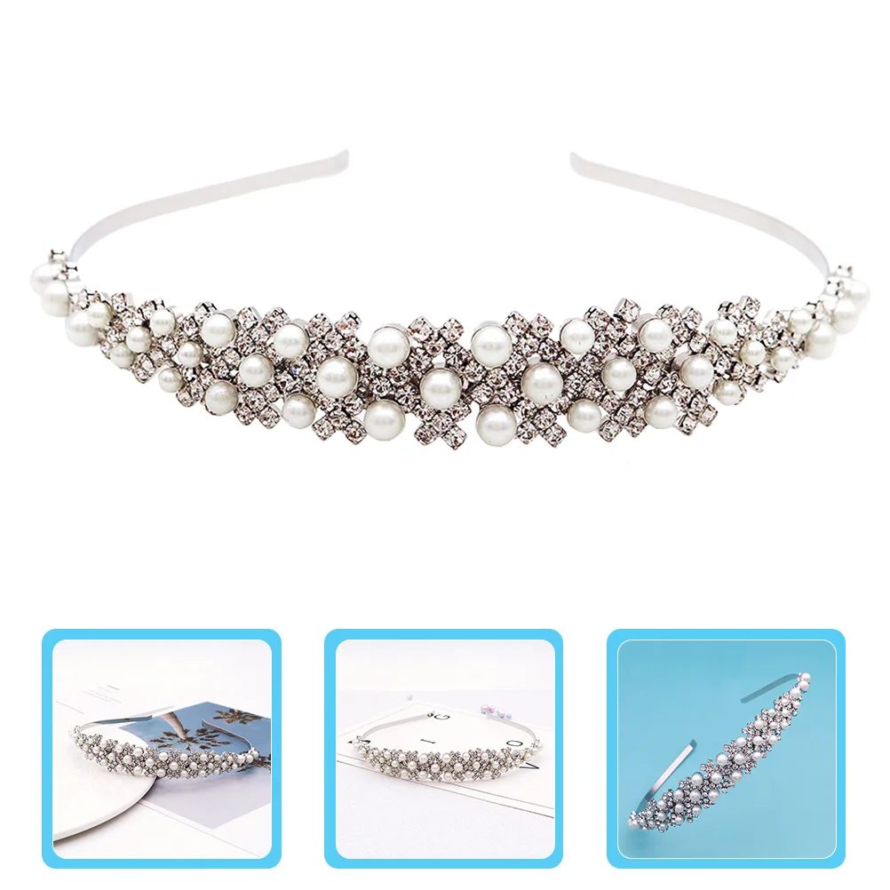 Pearl Crown Headband Rhinestone Wedding Hair Accessories Bridal Party Silver Metal Hair Hoops Women Gift
Pearl Crown Headband Rhinestone Wedding Hair Accessories Bridal Party Silver Metal Hair Hoops Women Gift