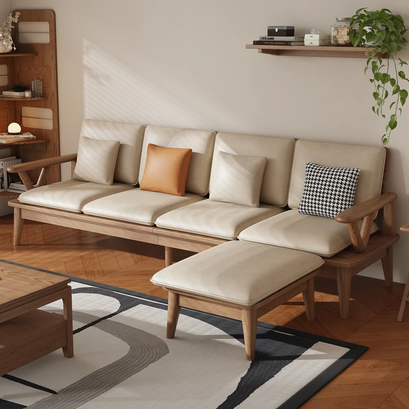 Solid wood sofa New Chinese-style small apartment ash wood winter and summer dual-purpose fabric Modern simple living room three
Solid wood sofa New Chinese-style small apartment ash wood winter and summer dual-purpose fabric Modern simple living room three