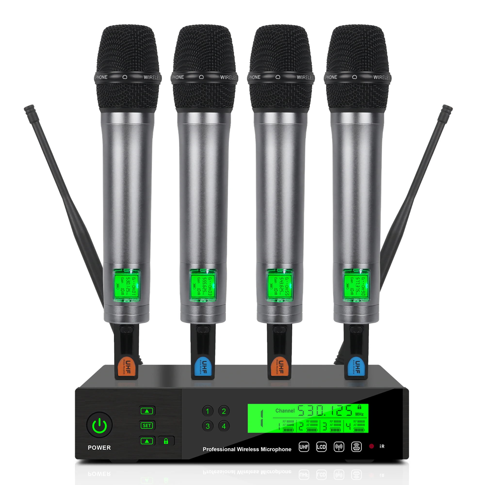 2025 GPUB M400 Adjustment Wireless Microphone System Stage church Professional UHF 4 channel wireless microphone handheld mic
2025 GPUB M400 Adjustment Wireless Microphone System Stage church Professional UHF 4 channel wireless microphone handheld mic