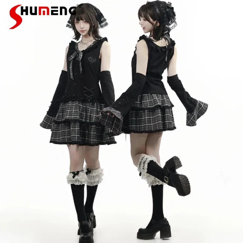 Japanese Retro Halter Neck Cake Dress Tiered Ruffle Slim Waist Sweet Casual Camisoles Vintage Aesthetic Summer Daily Wear Ladies
Japanese Retro Halter Neck Cake Dress Tiered Ruffle Slim Waist Sweet Casual Camisoles Vintage Aesthetic Summer Daily Wear Ladies