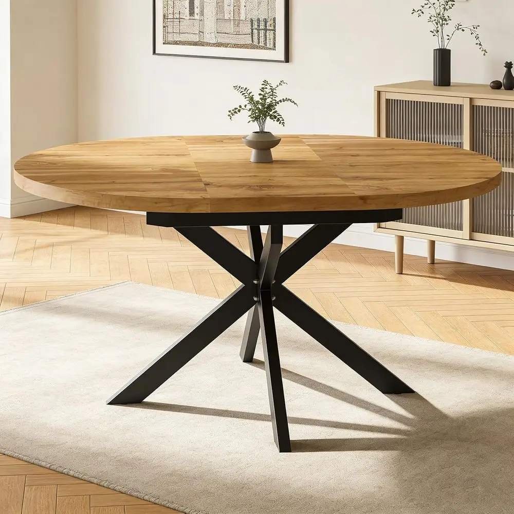 Round Dining Table for 4-6, Heavy Duty Leg, Thick Oak Tabletop, Suitable for Kitchen or Living Room
Round Dining Table for 4-6, Heavy Duty Leg, Thick Oak Tabletop, Suitable for Kitchen or Living Room