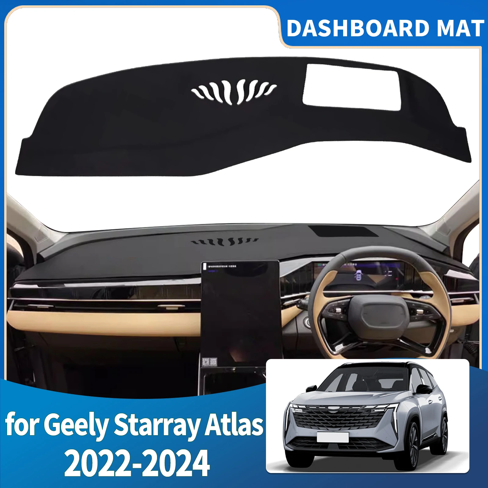 for Geely Starray Atlas FX11 2022-2024 Car Accessories Dashmat Dashboard Cover Pad DashMat Sunshade Protective Carpet Leather
for Geely Starray Atlas FX11 2022-2024 Car Accessories Dashmat Dashboard Cover Pad DashMat Sunshade Protective Carpet Leather