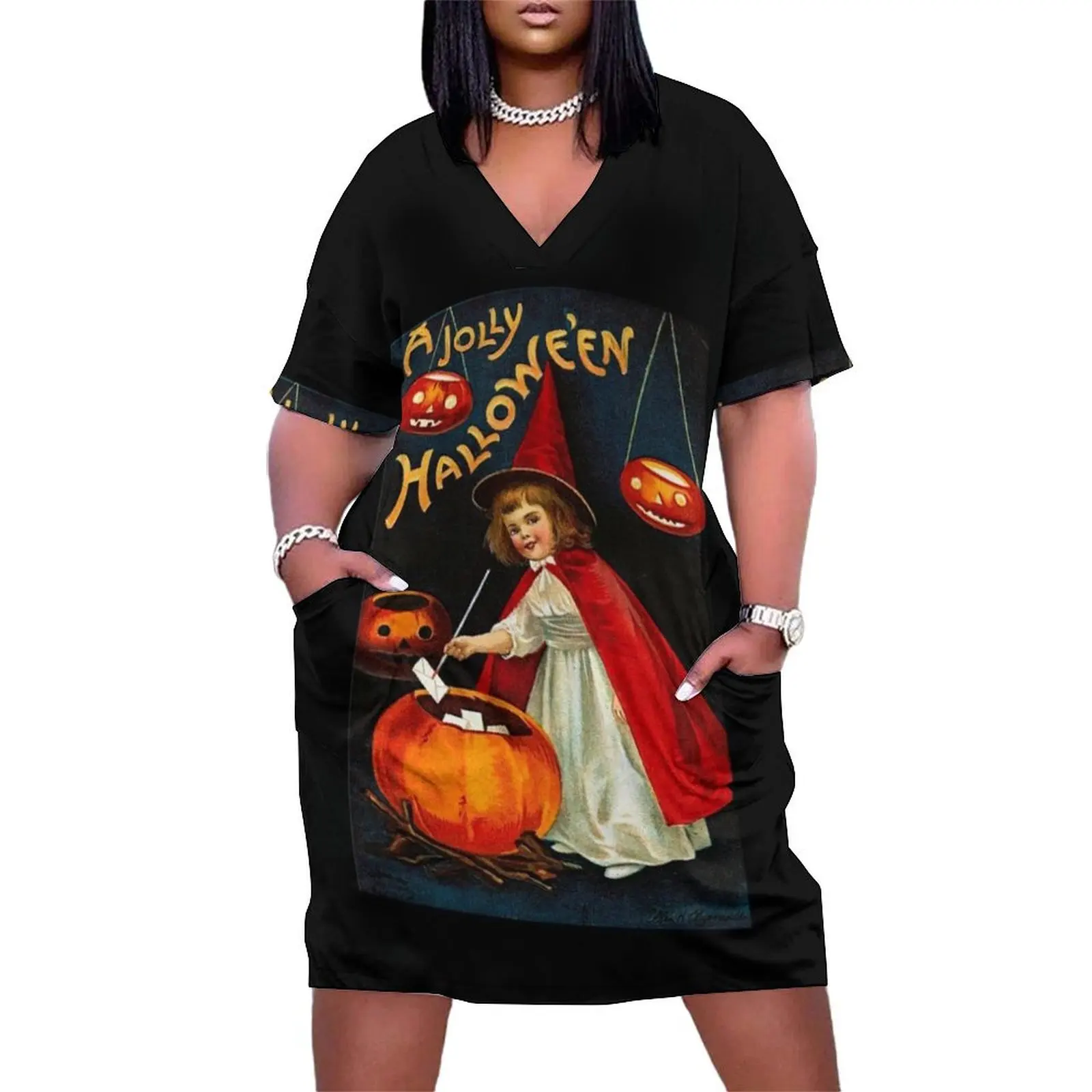 Vintage Jolly Halloween Red Witch Loose Pocket Dress elegant and pretty women's dresses wedding guest dress 2025
Vintage Jolly Halloween Red Witch Loose Pocket Dress elegant and pretty women's dresses wedding guest dress 2025