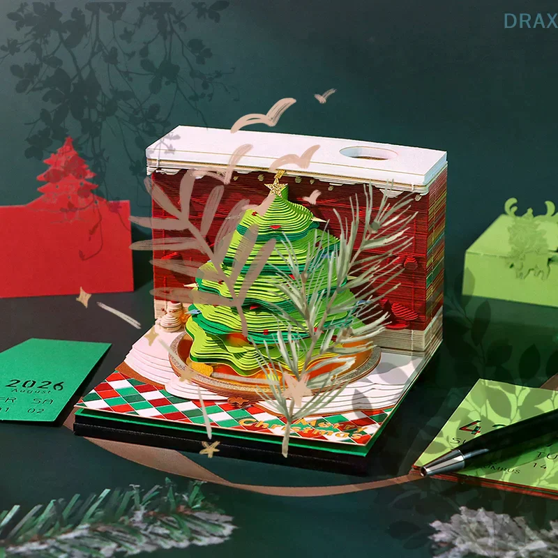Time Piece 2026 LED Desk Calendar, 3D Tear-Away Paper Carving Art Memo Pad & Notepad Gift For Christmas
Time Piece 2026 LED Desk Calendar, 3D Tear-Away Paper Carving Art Memo Pad & Notepad Gift For Christmas