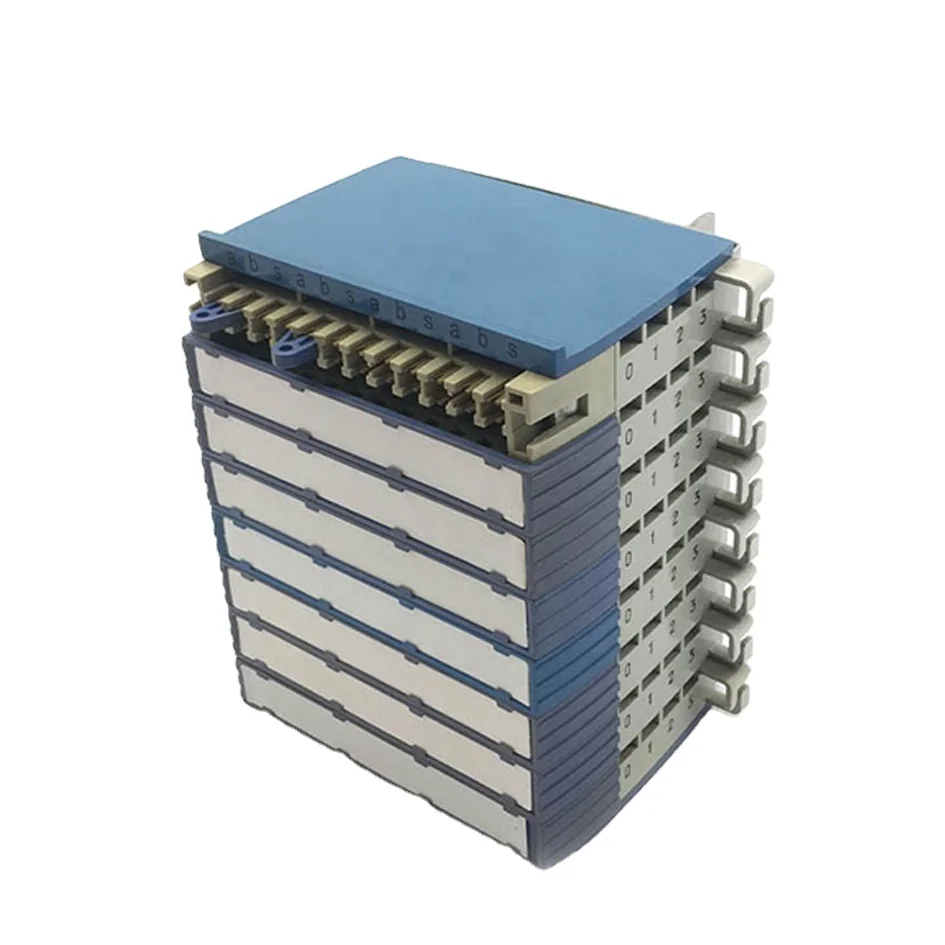 For ANSHI AS-DDF-MK16 120 Ohm Digital Distribution Frame (DDF) Phosphor Bronze Contacts Plastic Material for Telecom Systems