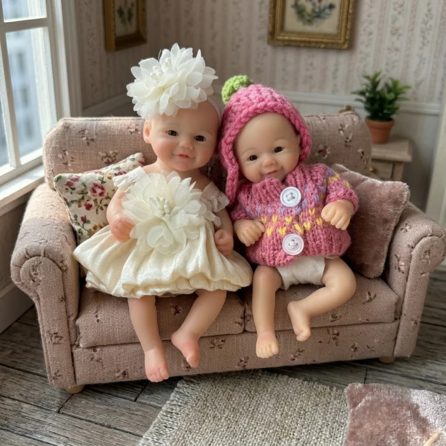 1PC/2 Styles 15cm/6inch Adorable Mini Solid Silicone Girl Painted Reborn Doll Realistic Handmade Doll For Kid's Gift Bebê Reborn
1PC/2 Styles 15cm/6inch Adorable Mini Solid Silicone Girl Painted Reborn Doll Realistic Handmade Doll For Kid's Gift Bebê Reborn