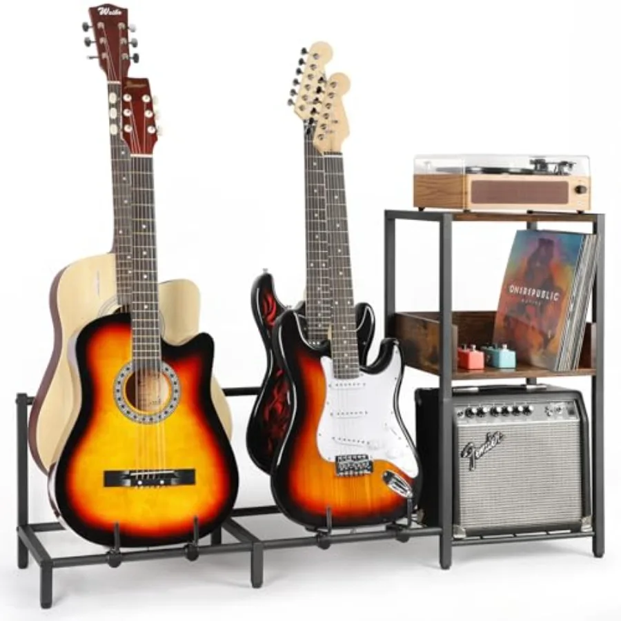 Bikoney Guitar Stand 4 Guitars Holder for Acoustic Electric Guitar Bass Guitar Rack Adjustable Floor Display Stand with Metal F
Bikoney Guitar Stand 4 Guitars Holder for Acoustic Electric Guitar Bass Guitar Rack Adjustable Floor Display Stand with Metal F