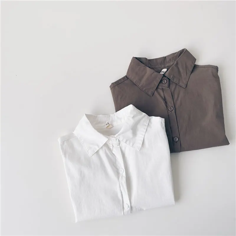 Spring and Autumn Children's White Shirt Boy Baby Cotton Solid Shirt Coat Middle and Small Children's Western Blouse Fashion
Spring and Autumn Children's White Shirt Boy Baby Cotton Solid Shirt Coat Middle and Small Children's Western Blouse Fashion