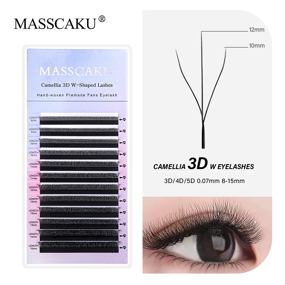 Hot Selling Camellia W Shaped Eyelash Premade Volume Fan Lashes Natural Fluffy Premade Fans Eyelashes Extensions from MASSCAKU
Hot Selling Camellia W Shaped Eyelash Premade Volume Fan Lashes Natural Fluffy Premade Fans Eyelashes Extensions from MASSCAKU