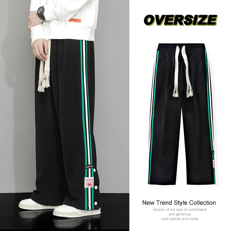 Oversize Pants Men's Corduroy Pants Korean Style Fashion Split Wide Leg Pants Fall New Loose Casual Pants Black Grey 7XL 8XL
Oversize Pants Men's Corduroy Pants Korean Style Fashion Split Wide Leg Pants Fall New Loose Casual Pants Black Grey 7XL 8XL