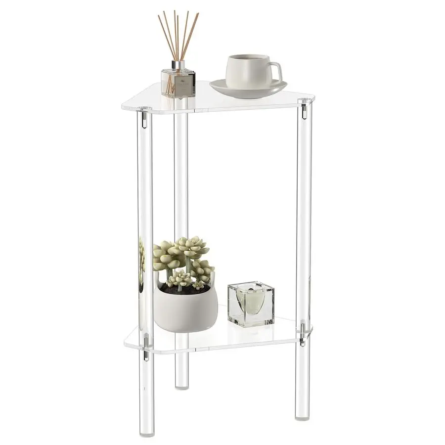 Clear Acrylic Triangle End Table, Corner Side Table for Small Spaces, Small Accent Table for Living Room, Bedroom and Balcony, E
Clear Acrylic Triangle End Table, Corner Side Table for Small Spaces, Small Accent Table for Living Room, Bedroom and Balcony, E
