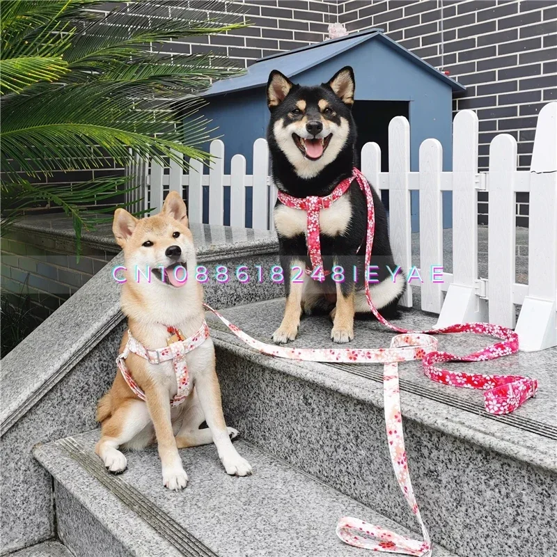 Japanese Style Sakura Printed Dog Harness and Leash Set Cat Harness Puppy Accessories Pomeranian Schnauzer Puppy Harnesses
Japanese Style Sakura Printed Dog Harness and Leash Set Cat Harness Puppy Accessories Pomeranian Schnauzer Puppy Harnesses