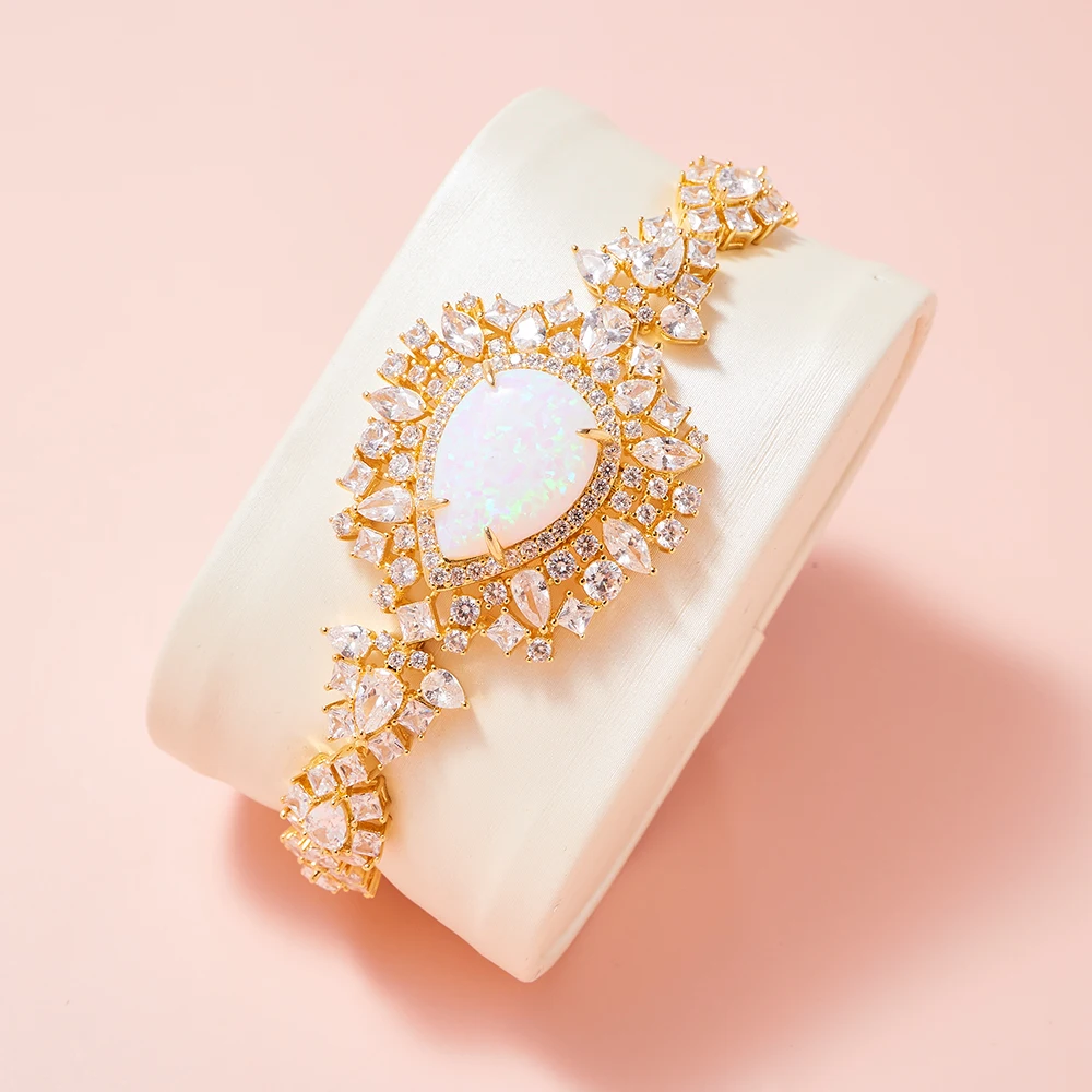 01470 Bracelet For Women Colorful Natural Opal Bracelets Full Cubic Zirconia Luxury Jewelry Party Dress Suit Women's Accessories
01470 Bracelet For Women Colorful Natural Opal Bracelets Full Cubic Zirconia Luxury Jewelry Party Dress Suit Women's Accessories