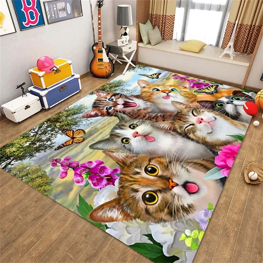 Cute Cat Animal Custom Carpet Rug Mat Living Room Bathroom Bedroom Kitchen Children's Room Non-slip Soft Carpet Pad Decoration
Cute Cat Animal Custom Carpet Rug Mat Living Room Bathroom Bedroom Kitchen Children's Room Non-slip Soft Carpet Pad Decoration
