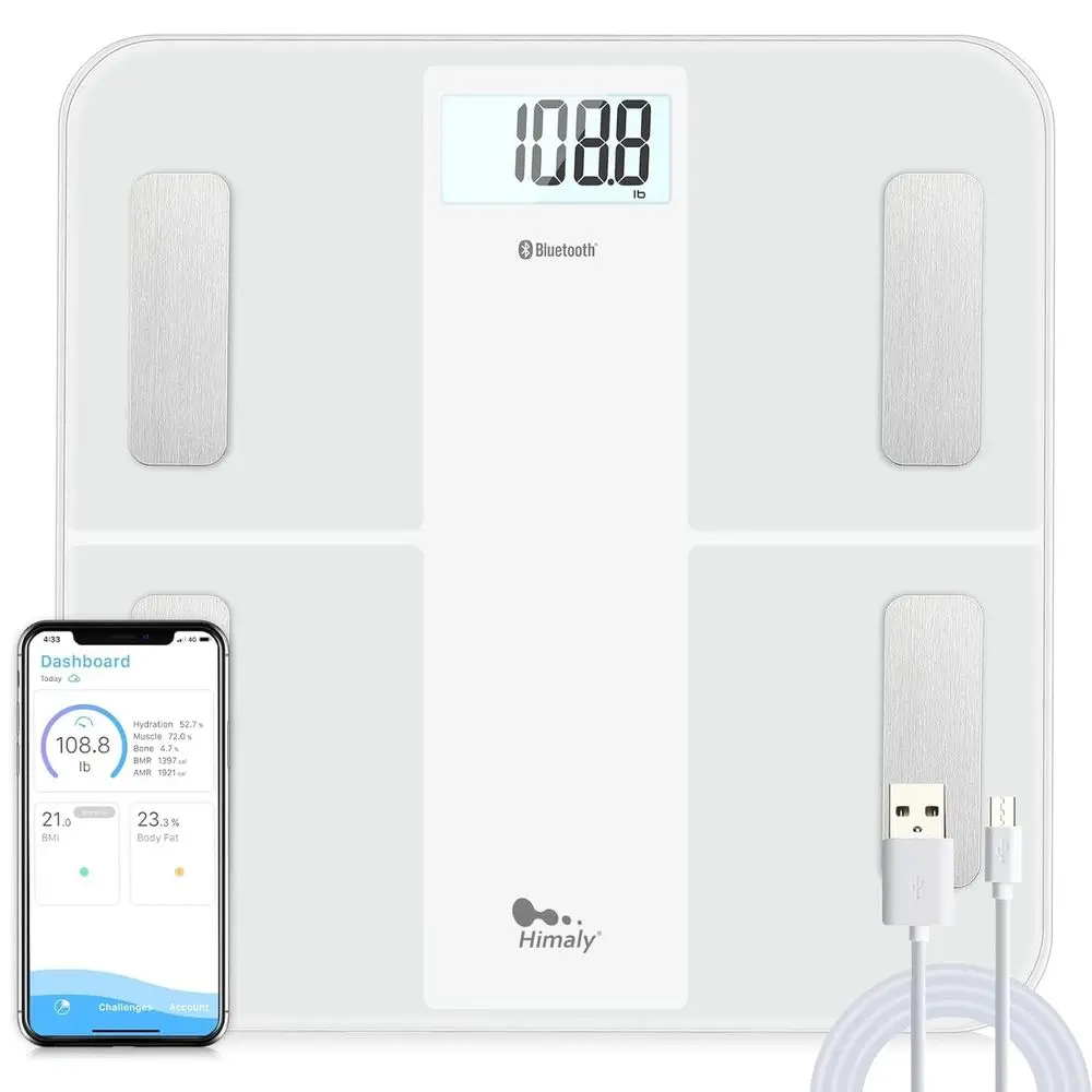 Bluetooth Digital Bathroom Scale with BMI, Muscle Mass & App Connectivity, 400 lbs Capacity
Bluetooth Digital Bathroom Scale with BMI, Muscle Mass & App Connectivity, 400 lbs Capacity