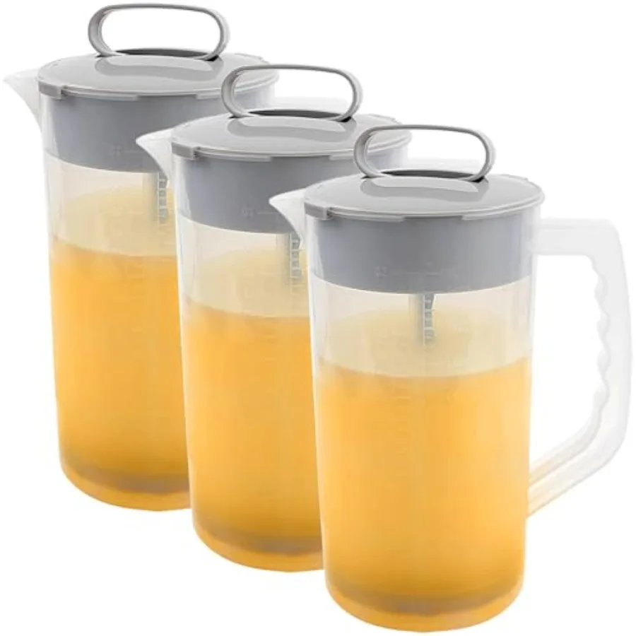 3 Pack Mixing Pitcher for Drinks 2 Quart/ 64oz Plastic Water Pitcher with Lid Easy-Mix Juice Container Angled Plastic Blades an
3 Pack Mixing Pitcher for Drinks 2 Quart/ 64oz Plastic Water Pitcher with Lid Easy-Mix Juice Container Angled Plastic Blades an