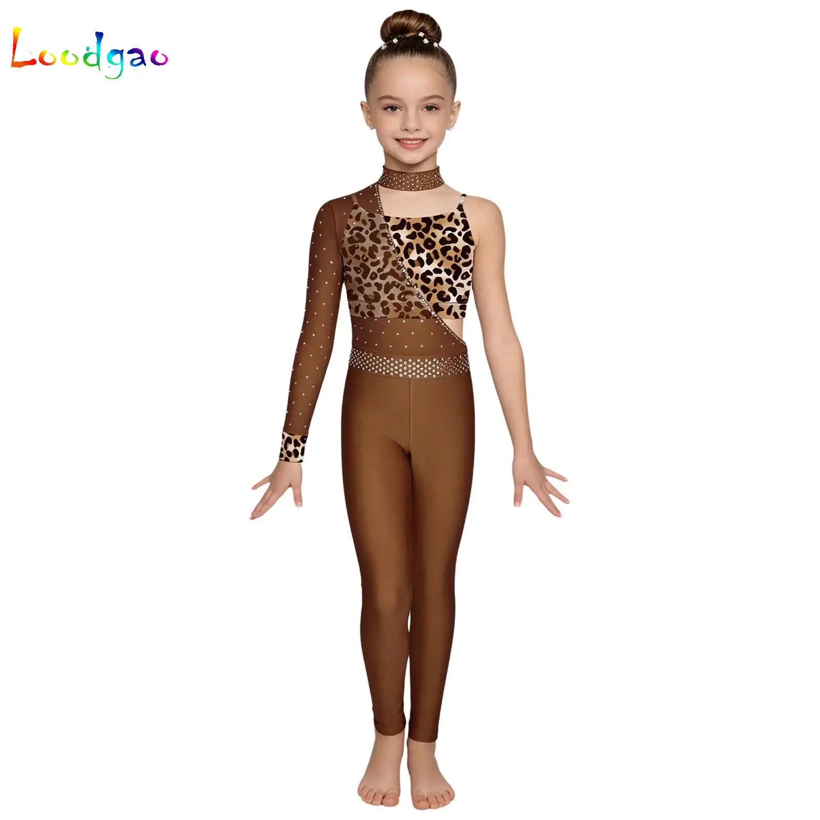 Kids Girls Rhinestone Acrobatics Gymnastics Jumpsuit Figure Skating Performance Jumpsuit Printed Ballet Dance Unitards with Vest
Kids Girls Rhinestone Acrobatics Gymnastics Jumpsuit Figure Skating Performance Jumpsuit Printed Ballet Dance Unitards with Vest