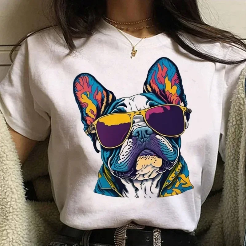 French Sunglasses Bulldog T-shirt Women's Cotton Pattern T-shirt Girls Japanese Clothing Women's Clothing Women's Top Shirt
French Sunglasses Bulldog T-shirt Women's Cotton Pattern T-shirt Girls Japanese Clothing Women's Clothing Women's Top Shirt