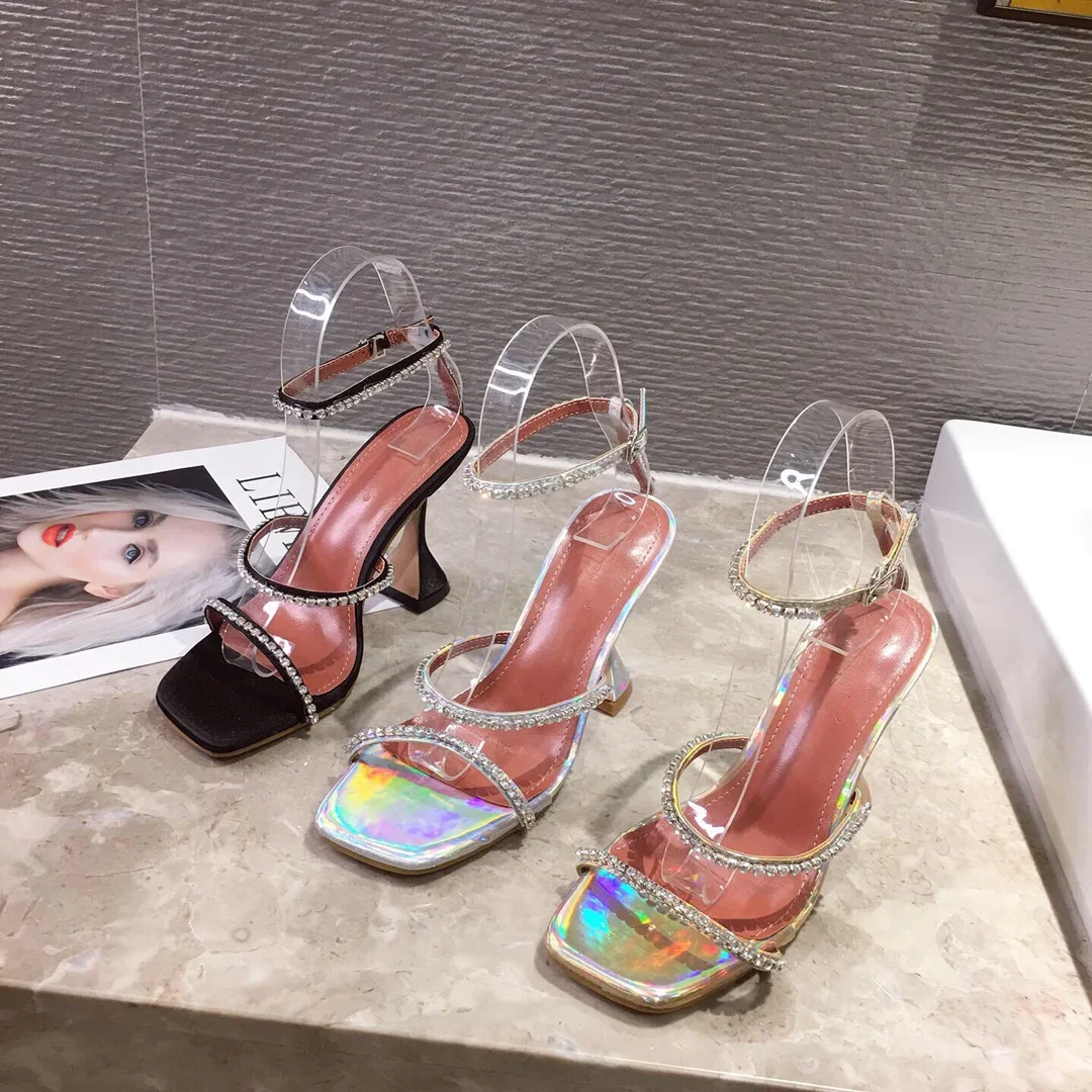 Women's Square Toe Rhinestone Strap Ankle Buckle Flared Heel Sandals Elegant Party Footwear Drop Shipping Wedding Party Girls
Women's Square Toe Rhinestone Strap Ankle Buckle Flared Heel Sandals Elegant Party Footwear Drop Shipping Wedding Party Girls