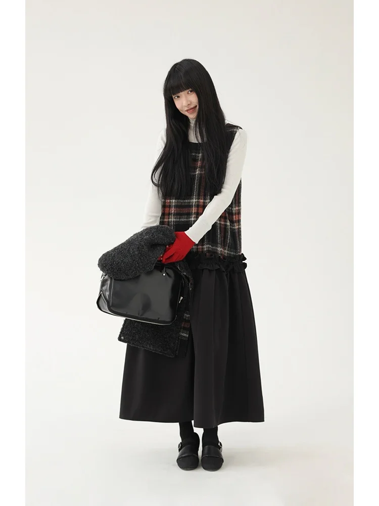 Cisas Special Edition Slowsteng Woolen Vest Skirt Autumn Winter round Ne Japanese Sle Wood Ear Print Dr Casual Wear
Cisas Special Edition Slowsteng Woolen Vest Skirt Autumn Winter round Ne Japanese Sle Wood Ear Print Dr Casual Wear