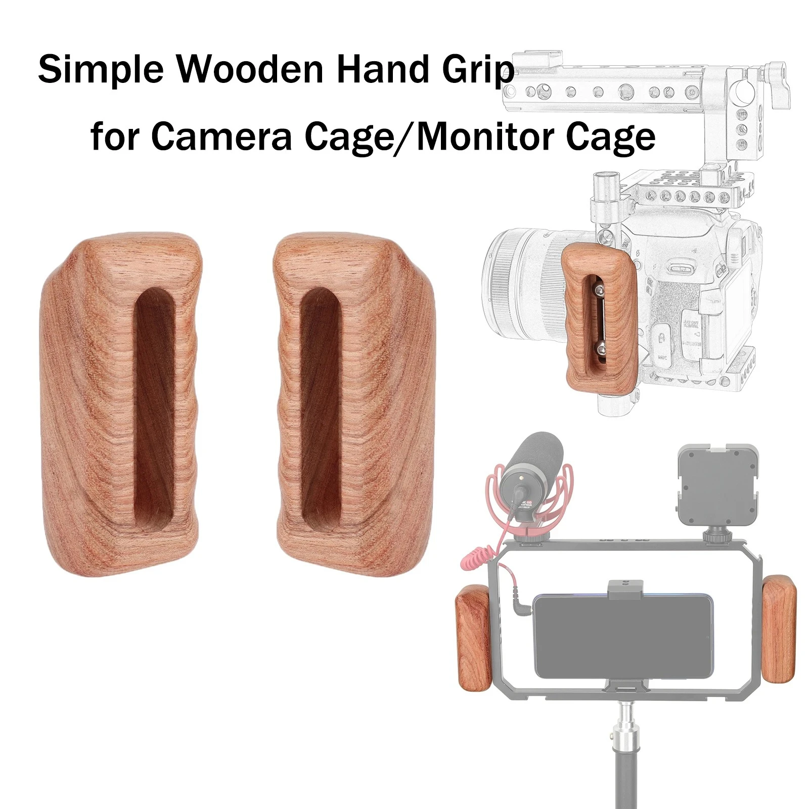 Simple Wooden Hand Grip with 1/4" Mounting Groove for Camera Cage Shoulder Rig Monitor Cage Photography DIY Accessories
Simple Wooden Hand Grip with 1/4" Mounting Groove for Camera Cage Shoulder Rig Monitor Cage Photography DIY Accessories