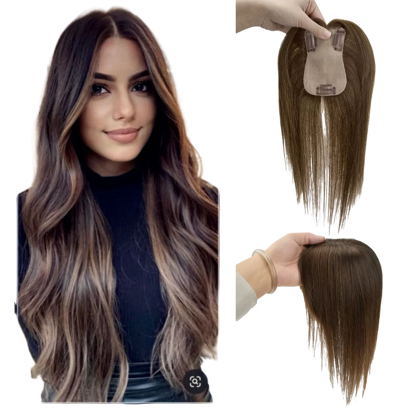 Silk Base Human Hair Topper Women 100% Vietnamese Hair Breathable French Lace Front 7x11 Size For Thinning Hair
Silk Base Human Hair Topper Women 100% Vietnamese Hair Breathable French Lace Front 7x11 Size For Thinning Hair