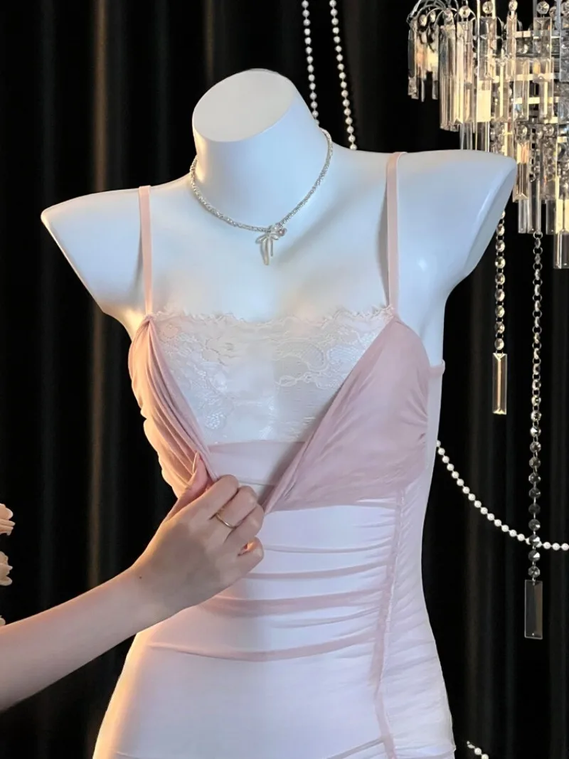 Seductive Lace See-through Pink Spaghetti-strap Nightgown,Romantic Tulle Date Dress Women,Pure Desire Sensual Style Sleepwear
Seductive Lace See-through Pink Spaghetti-strap Nightgown,Romantic Tulle Date Dress Women,Pure Desire Sensual Style Sleepwear