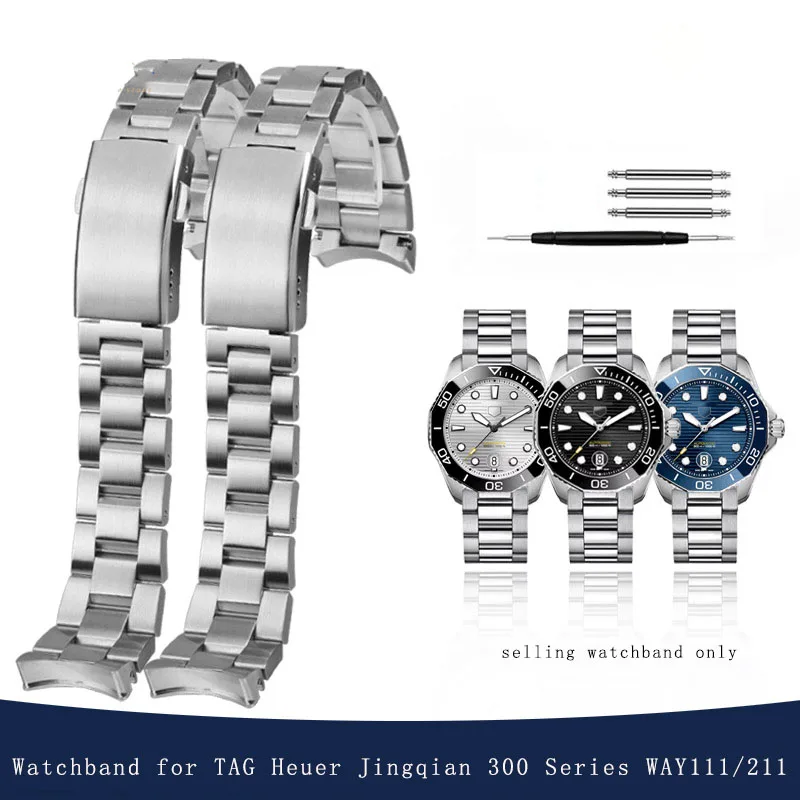 For TAG Heuer Jingqian 300 series WAY111/211 watchband 21mm wristband men's bracelet Solid precision steel Arc crater strap
For TAG Heuer Jingqian 300 series WAY111/211 watchband 21mm wristband men's bracelet Solid precision steel Arc crater strap