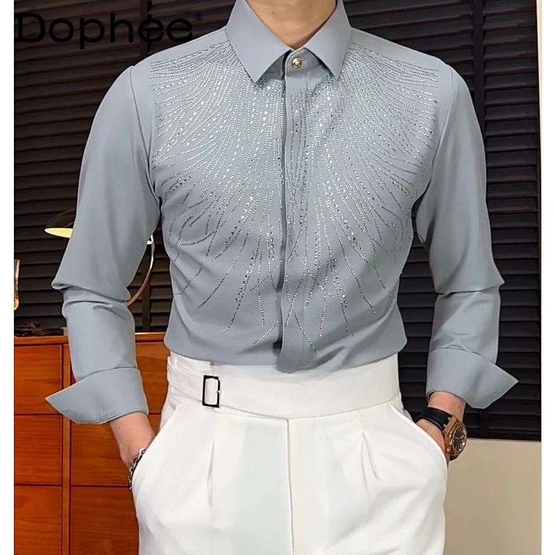 2026 Men's Spring Chic Shirts High Elastic Hot Diamond Comfort Men's Shirts Non-ironing Anti-wrinkle Slim-fit Solid Color Shirts
2026 Men's Spring Chic Shirts High Elastic Hot Diamond Comfort Men's Shirts Non-ironing Anti-wrinkle Slim-fit Solid Color Shirts