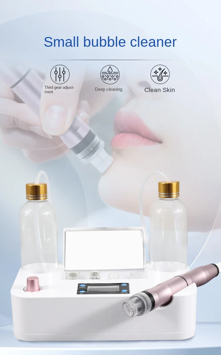 Small Bubbles Cleaning Instrument Water Oxygen Circulation for Deep Cleaning,absorption of Blackheads, Acne, and Skin Affinity
Small Bubbles Cleaning Instrument Water Oxygen Circulation for Deep Cleaning,absorption of Blackheads, Acne, and Skin Affinity