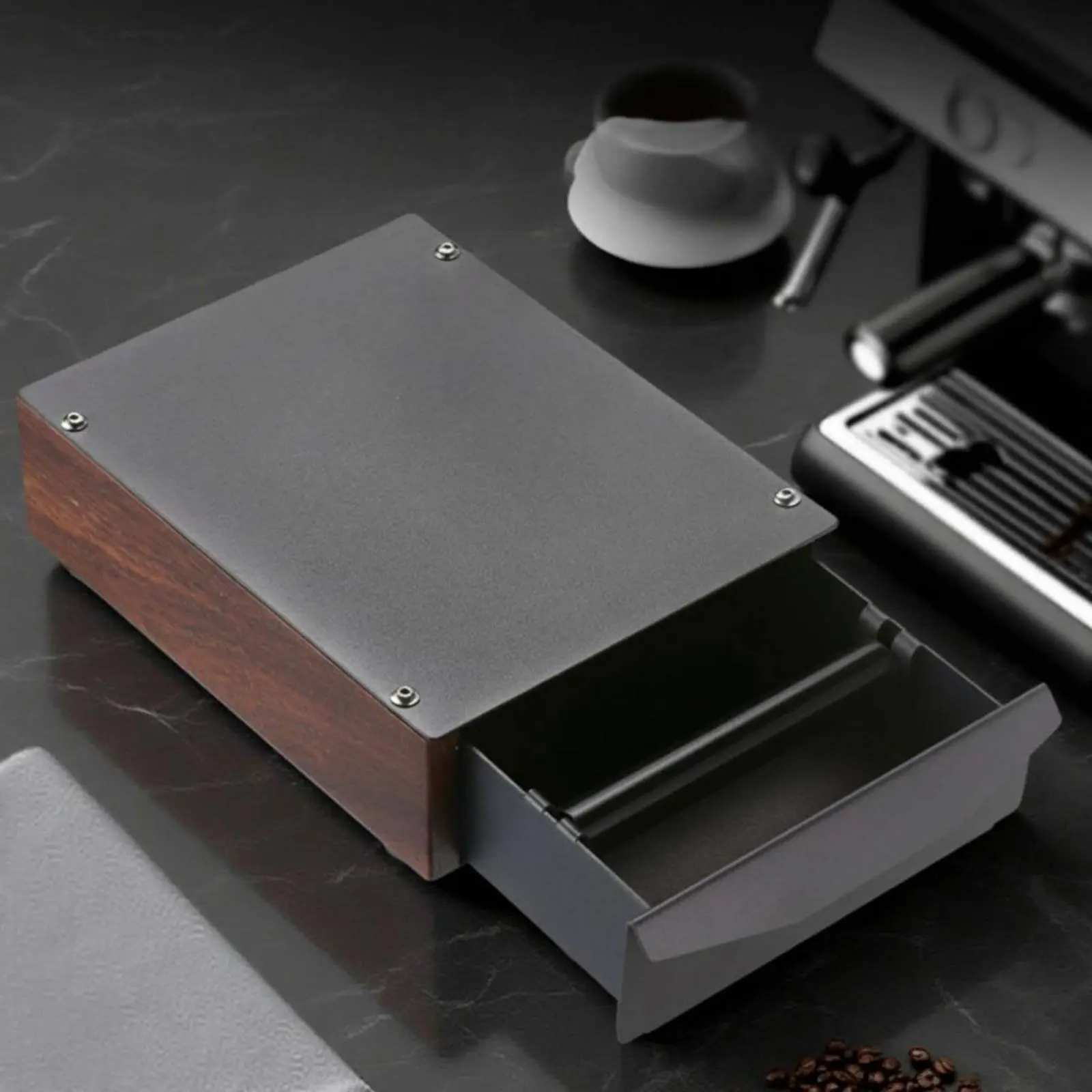 Espresso Knock Box Drawer Rust-Resistant Espresso Grounds Drawer Wood Coffee Knock Box Space-Saving for Cafes
Espresso Knock Box Drawer Rust-Resistant Espresso Grounds Drawer Wood Coffee Knock Box Space-Saving for Cafes