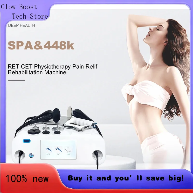 Glow 448KHZ INDIBA Physical Therapy Technique High Radio Frequency Tecar CET RET Lose Weight Tighten Skin Relieve Pain
Glow 448KHZ INDIBA Physical Therapy Technique High Radio Frequency Tecar CET RET Lose Weight Tighten Skin Relieve Pain