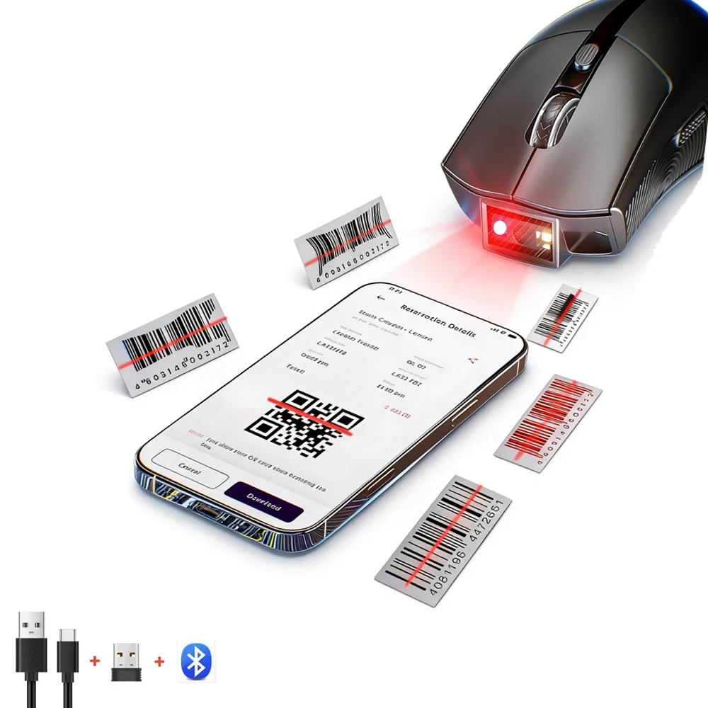 Беспроводной сканер штрих-кодов EYOYO с эргономичной рукояткой, портативный USB-сканер-мышь, мини-считыватель 1D/2D штрих-кодов
Беспроводной сканер штрих-кодов EYOYO с эргономичной рукояткой, портативный USB-сканер-мышь, мини-считыватель 1D/2D штрих-кодов