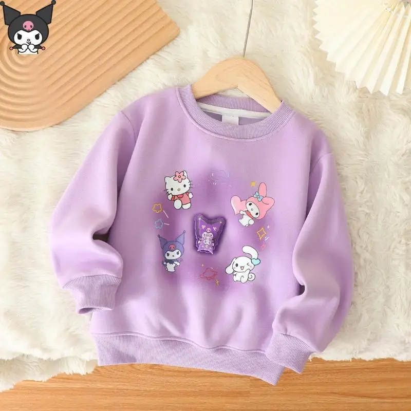 Толстовка с длинными рукавами и подсветкой для девочек с героями мультфильмов «Hello Kitty Kuromi» Kawaii, аниме, весна-осень, новая модная рубашка, повседневная спортивная рубашка
Толстовка с длинными рукавами и подсветкой для девочек с героями мультфильмов «Hello Kitty Kuromi» Kawaii, аниме, весна-осень, новая модная рубашка, повседневная спортивная рубашка