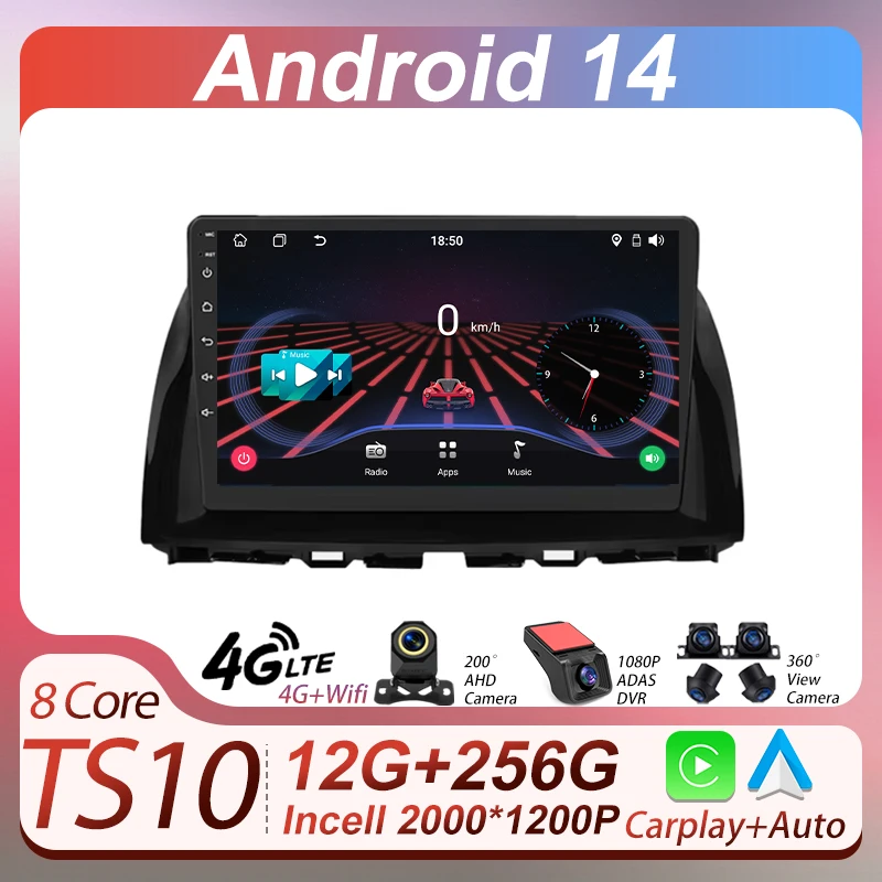 Car Radio Multimedia Video Player For Mazda CX5 CX-5 CX 5 2012 - 2015 Android 14 2 Din Carplay Auto GPS 8 Core Smart Car System
Car Radio Multimedia Video Player For Mazda CX5 CX-5 CX 5 2012 - 2015 Android 14 2 Din Carplay Auto GPS 8 Core Smart Car System
