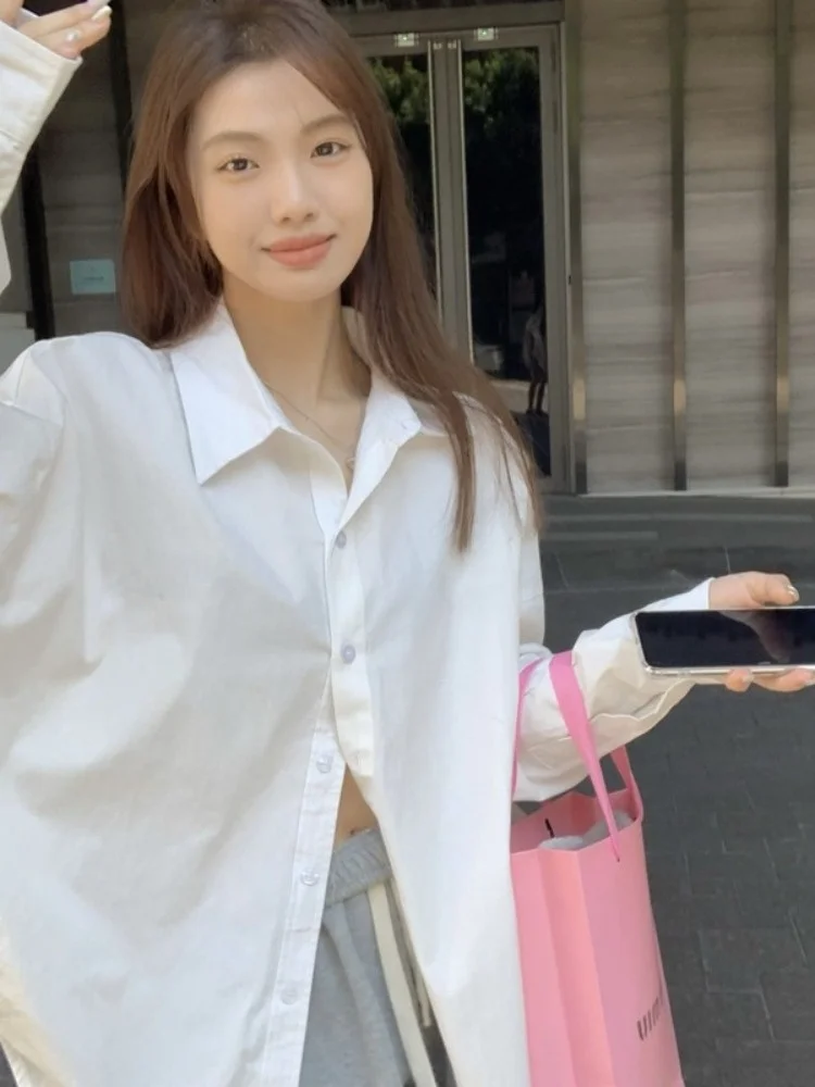 Off Loose Fit Long Sve Embroidered Letter irt Women's Chic Korean Sle Cotton Polyester Blend Autumn Outerwear
Off Loose Fit Long Sve Embroidered Letter irt Women's Chic Korean Sle Cotton Polyester Blend Autumn Outerwear