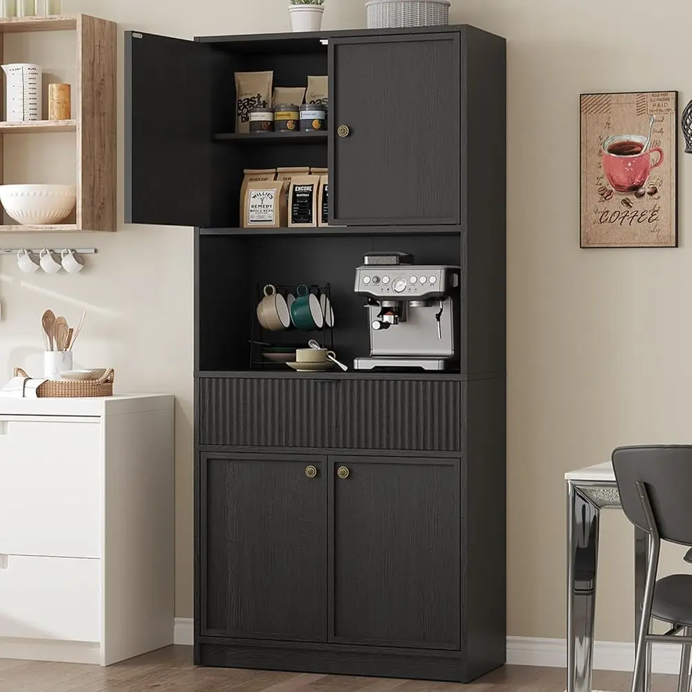 Высокий шкаф для хранения, кухонный шкаф-буфет 70 дюймов с дверцами, кухонный шкаф-буфет с полками для микроволновой печи и отдельно стоящий шкаф
Высокий шкаф для хранения, кухонный шкаф-буфет 70 дюймов с дверцами, кухонный шкаф-буфет с полками для микроволновой печи и отдельно стоящий шкаф