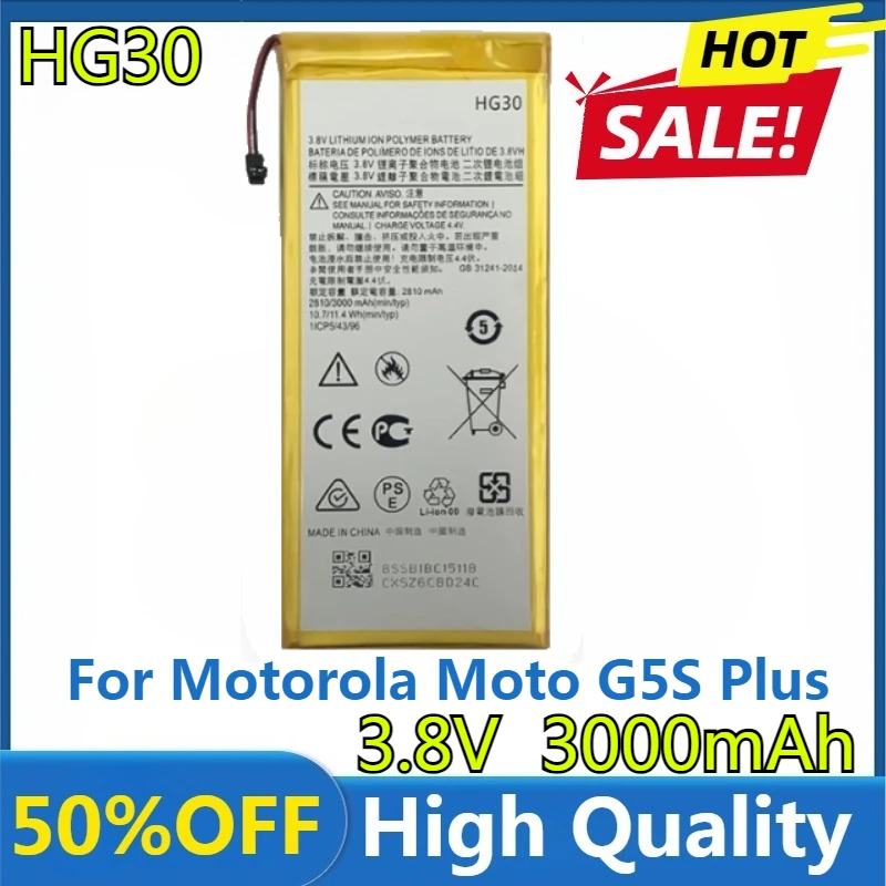 High Quality Replaceable 4000mAh HG30 Battery for Motorola Moto G5S Plus Battery Dual XT1791 XT1792 XT1793 XT1794 XT1795 XT1805
High Quality Replaceable 4000mAh HG30 Battery for Motorola Moto G5S Plus Battery Dual XT1791 XT1792 XT1793 XT1794 XT1795 XT1805