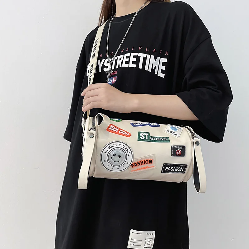 New Fashion Shoulder Messenger Niche Designer Personality Cylinder Bag Street Sports Student Bag
New Fashion Shoulder Messenger Niche Designer Personality Cylinder Bag Street Sports Student Bag