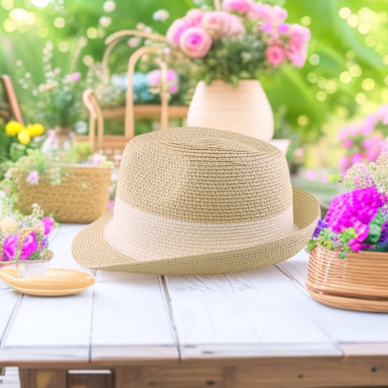 Summer Sun Protection Beach Hat, Seaside Vacation British Jazz Straw Hat, Couple's Short Brim Patchwork Hat
Summer Sun Protection Beach Hat, Seaside Vacation British Jazz Straw Hat, Couple's Short Brim Patchwork Hat