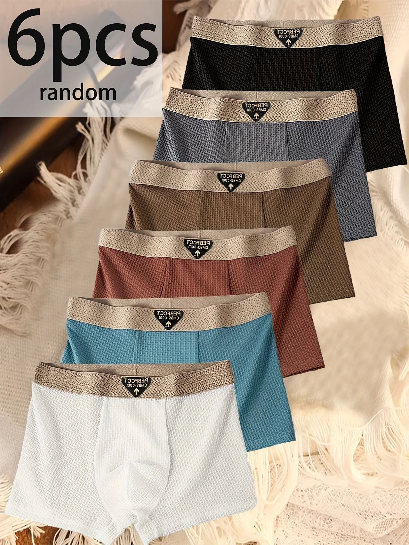 6pcs Men's Underwear Boxer Shorts Smooth Plaid Solid Panties Large Size Soft Breathable U Crotch High Elastic Underpants
6pcs Men's Underwear Boxer Shorts Smooth Plaid Solid Panties Large Size Soft Breathable U Crotch High Elastic Underpants