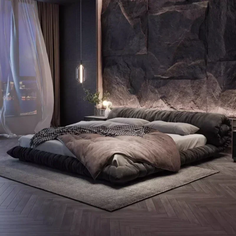 Водонепроницаемые роскошные серые большие деревянные кровати королевского размера для спальни, пола для взрослых, Cama De Casal, мебель для дома 
Водонепроницаемые роскошные серые большие деревянные кровати королевского размера для спальни, пола для взрослых, Cama De Casal, мебель для дома