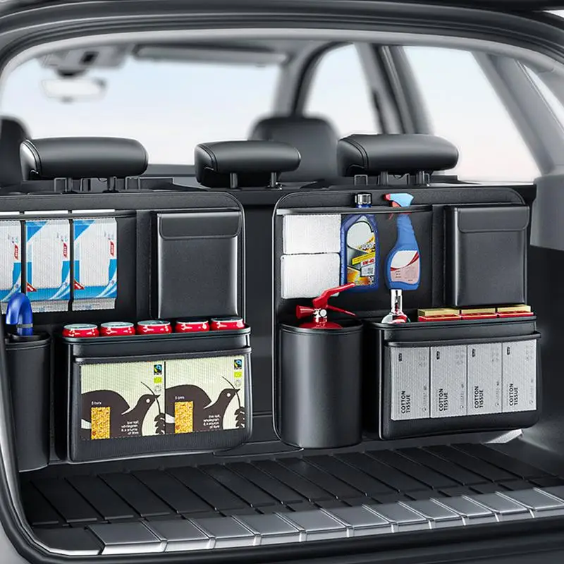 Storage For Car Trunk Large Capacity Seatback Divided Bag Leather Car Interior Accessories Vehicle Trunk Backseat Organizer
Storage For Car Trunk Large Capacity Seatback Divided Bag Leather Car Interior Accessories Vehicle Trunk Backseat Organizer