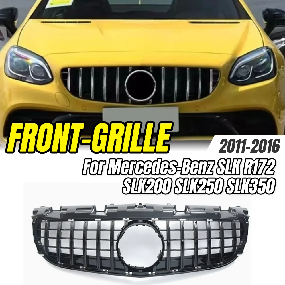 For Mercedes-Benz SLK R172 SLK200 SLK250 SLK350 2011-2016+ Diamond GT Style Front Grille Chrome Silvery Front Radiator Grille
For Mercedes-Benz SLK R172 SLK200 SLK250 SLK350 2011-2016+ Diamond GT Style Front Grille Chrome Silvery Front Radiator Grille