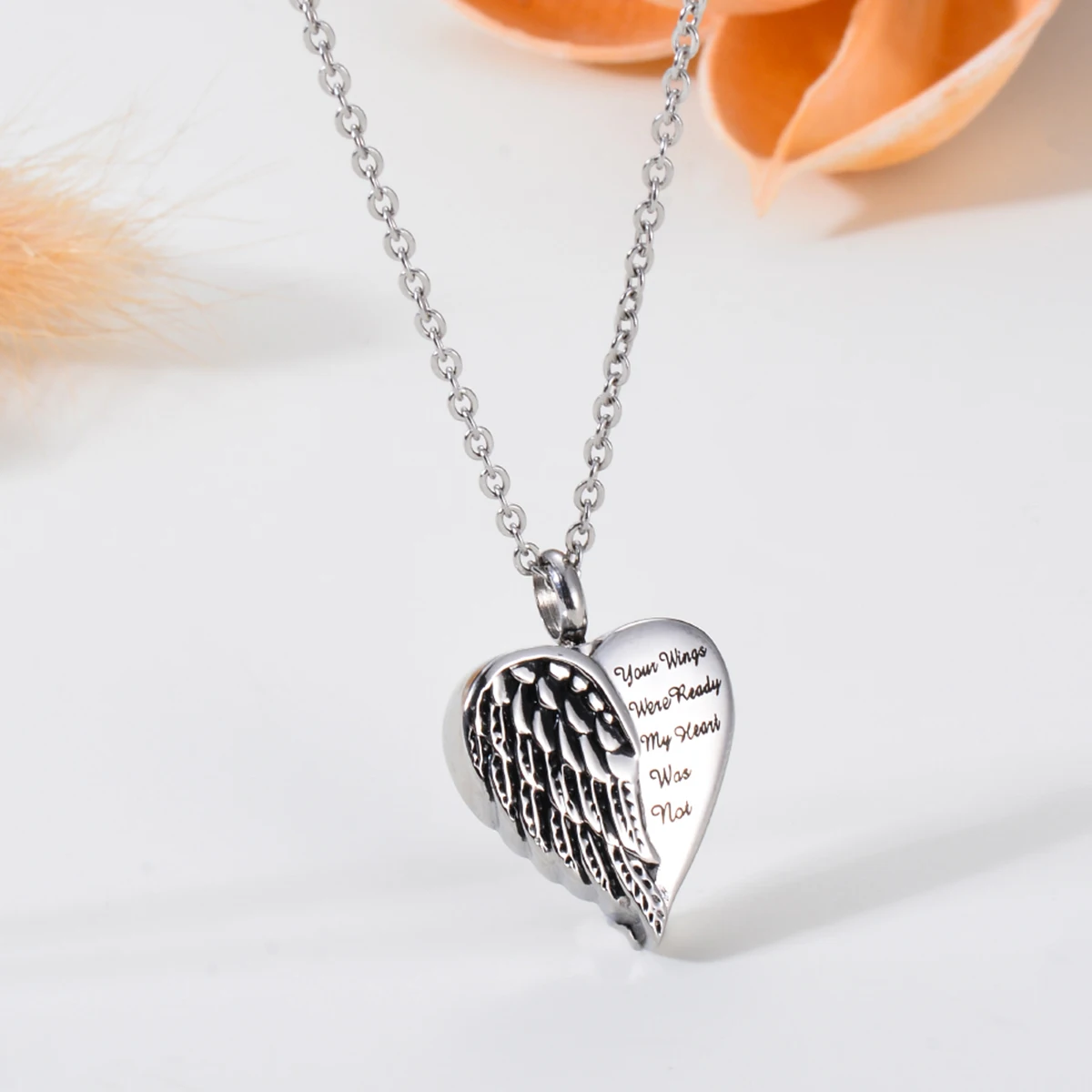 Heart Urn Necklace for Ashes Stainless Steel Cremation Jewelry for Ashes -Your Wings Were Ready My Heart Was Not Dropshipping
Heart Urn Necklace for Ashes Stainless Steel Cremation Jewelry for Ashes -Your Wings Were Ready My Heart Was Not Dropshipping