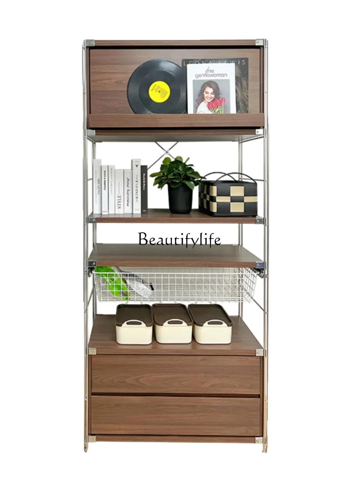 LWalnut Magazine Cabinet Floor Storage Medieval Storage Shelf Storage Rack
LWalnut Magazine Cabinet Floor Storage Medieval Storage Shelf Storage Rack